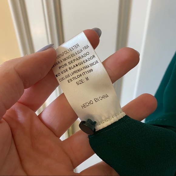 High Neck Flowy Tank Top in Green - Picture 7 of 7